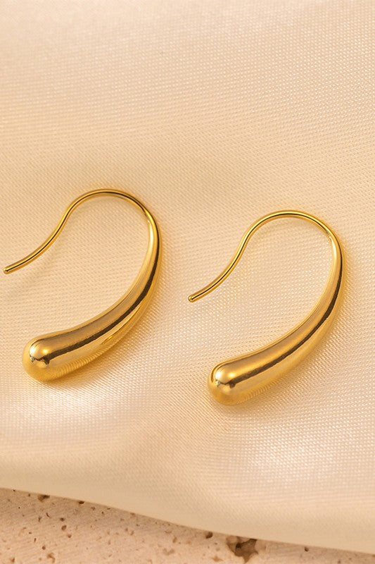Stain Steel Water Drop Earrings
