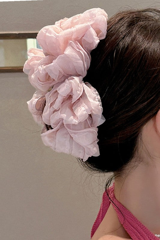 Layered Mesh Bow Claw Clip