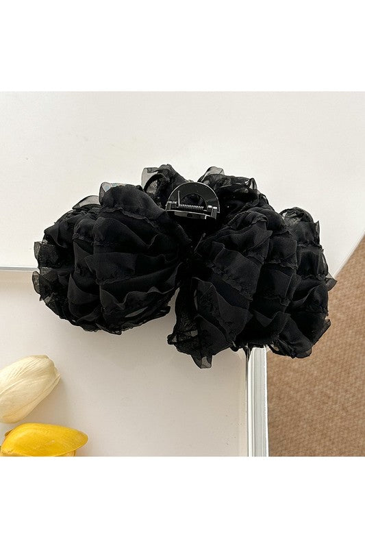 Layered Mesh Bow Claw Clip