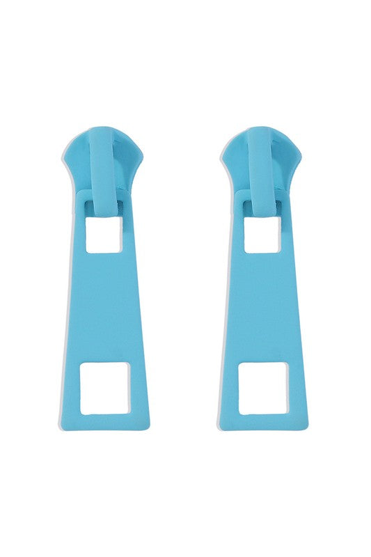 Zipper Lock Head Shape Design Earrings
