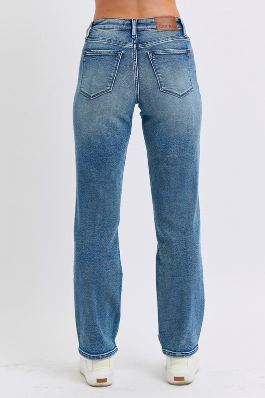 Judy Blue Contrast Wash Destroy Dad Jean