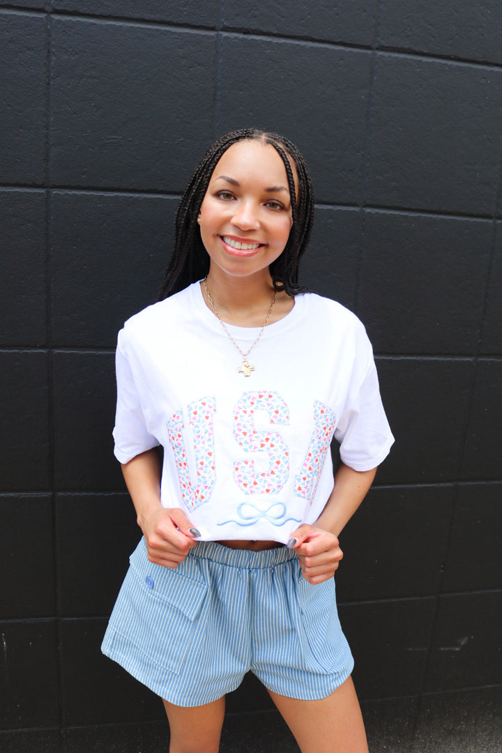 Plus USA Floral T-shirt
