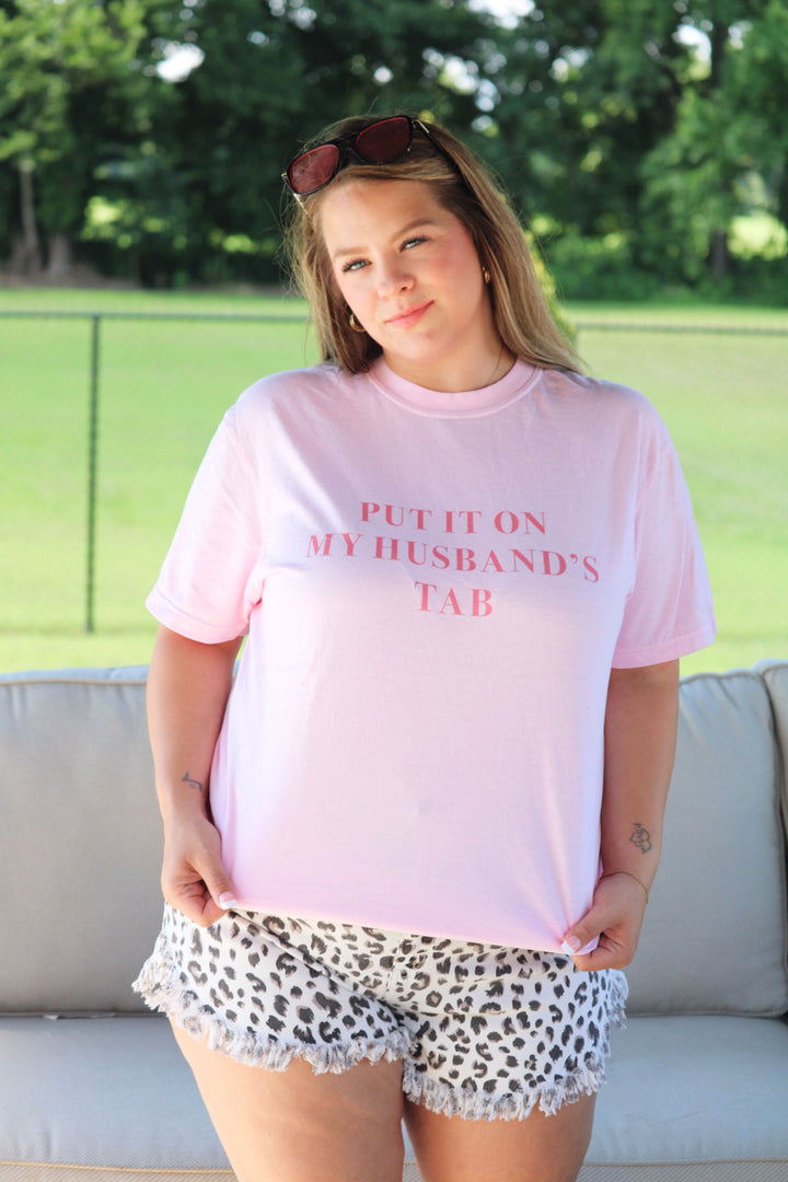 Put It On My Husband's Tab Graphic Comfort Tee