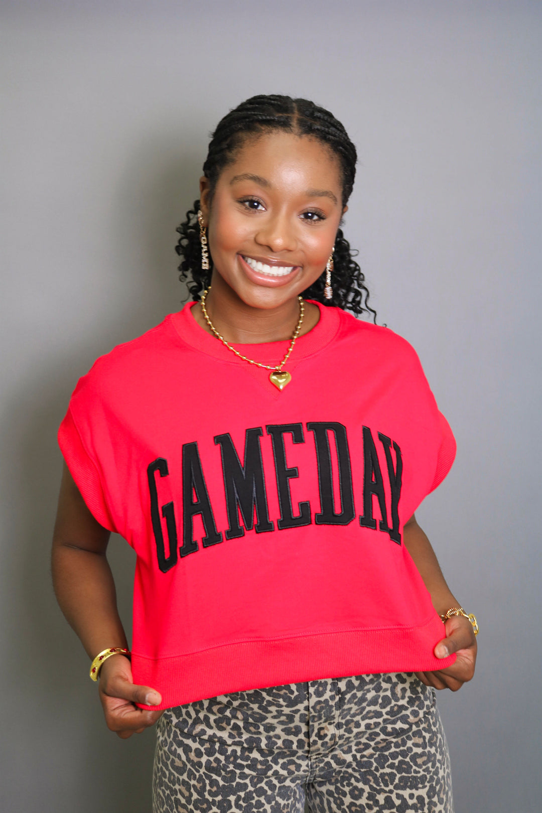 Gameday Boxy Cropped Terry Top