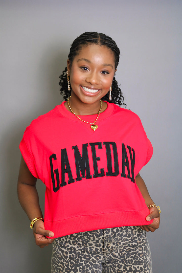 Gameday Boxy Cropped Terry Top