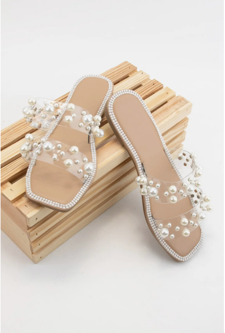 Pearl Jeweled Clear Slide