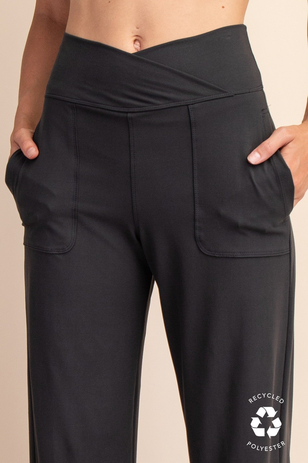 Plus Size Recycled Butter V Waist Wide Pant