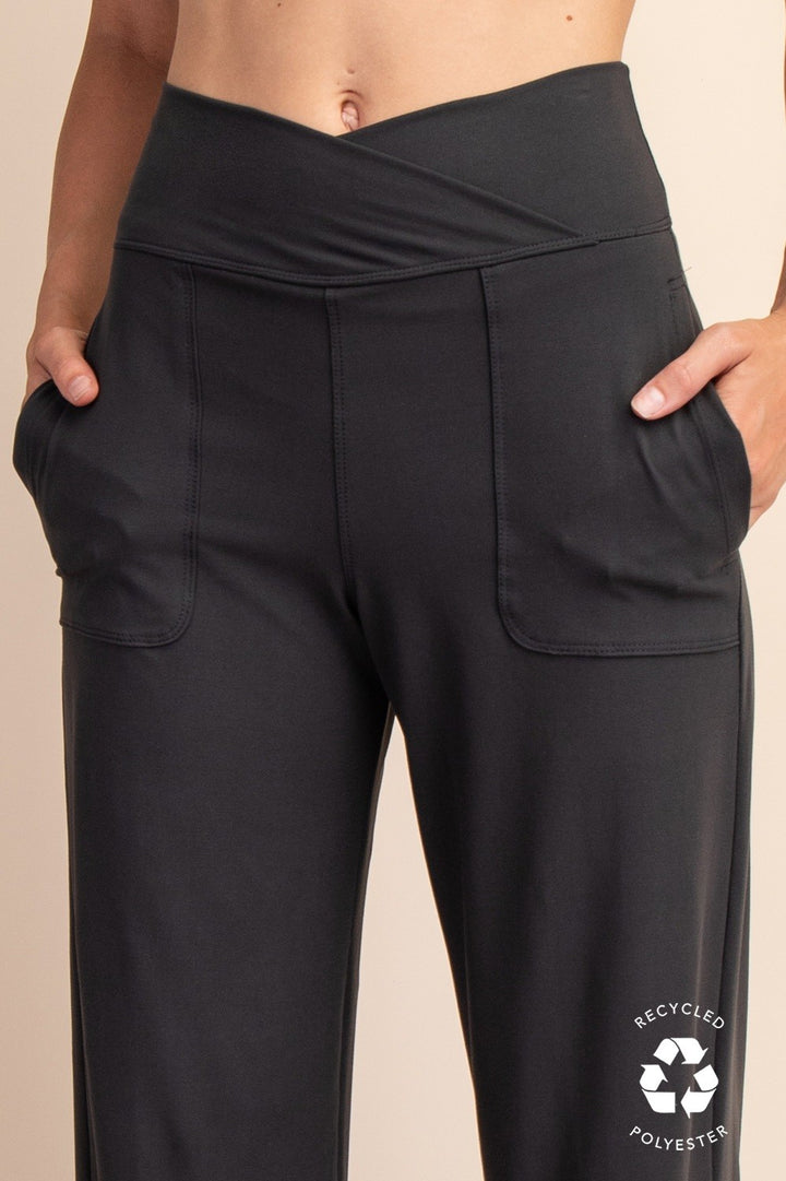 Plus Size Recycled Butter V Waist Wide Pant